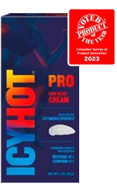 Front packaging of Icy Hot PRO Cream. Voted Product of the Year (Consumer Survey of Product Innovation 2023)